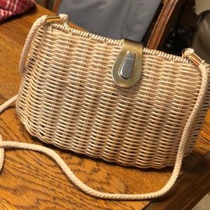 Vintage MCM Magid Coated Rattan Shoulder Bag